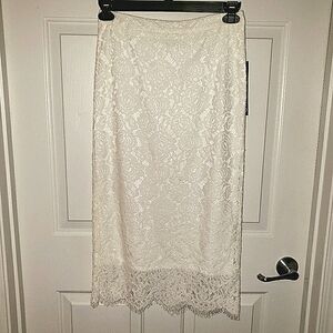 XOXO Pencil Lace Skirt, Cream Color, Med